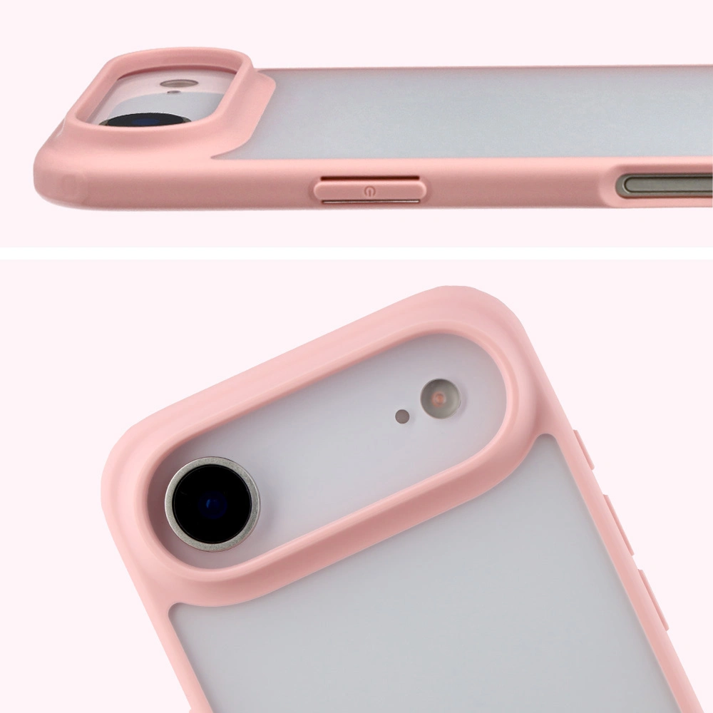 Pełne wycięcie i podwyższone krawędzie aparatu w etui Bizon Case Angelo do Apple iPhone Air